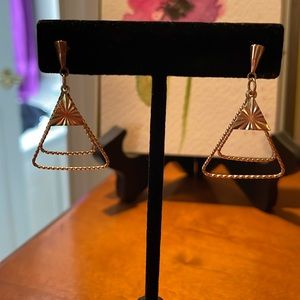 Vintage Gold tone 3 tiered earrings